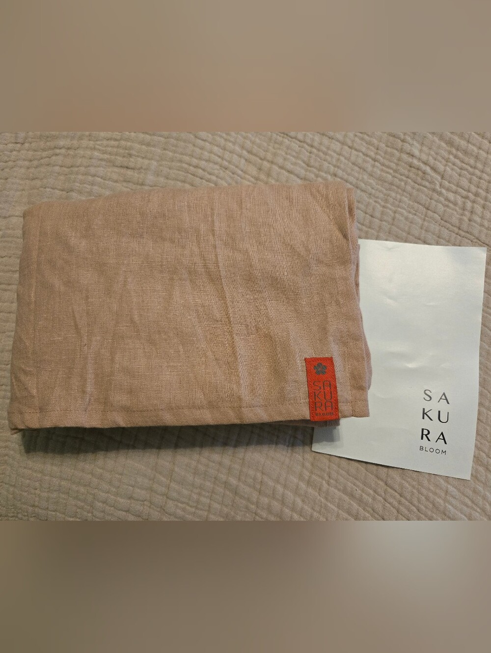 Sakura bloom Natural Linen Ring Sling Carrier